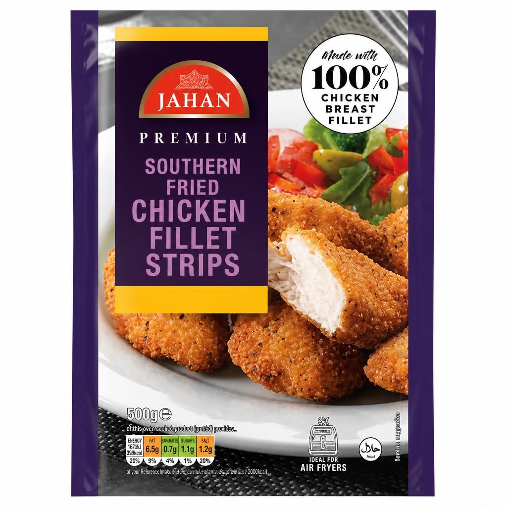 Jahan Southern Fried Chicken Fillet Strips 500g