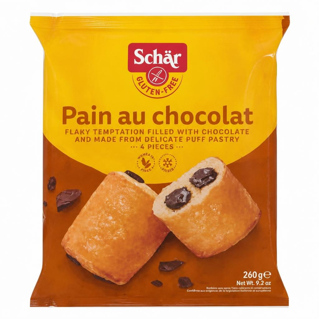 Schar Gluten-Free Pain Au 4 Chocolat 260g
