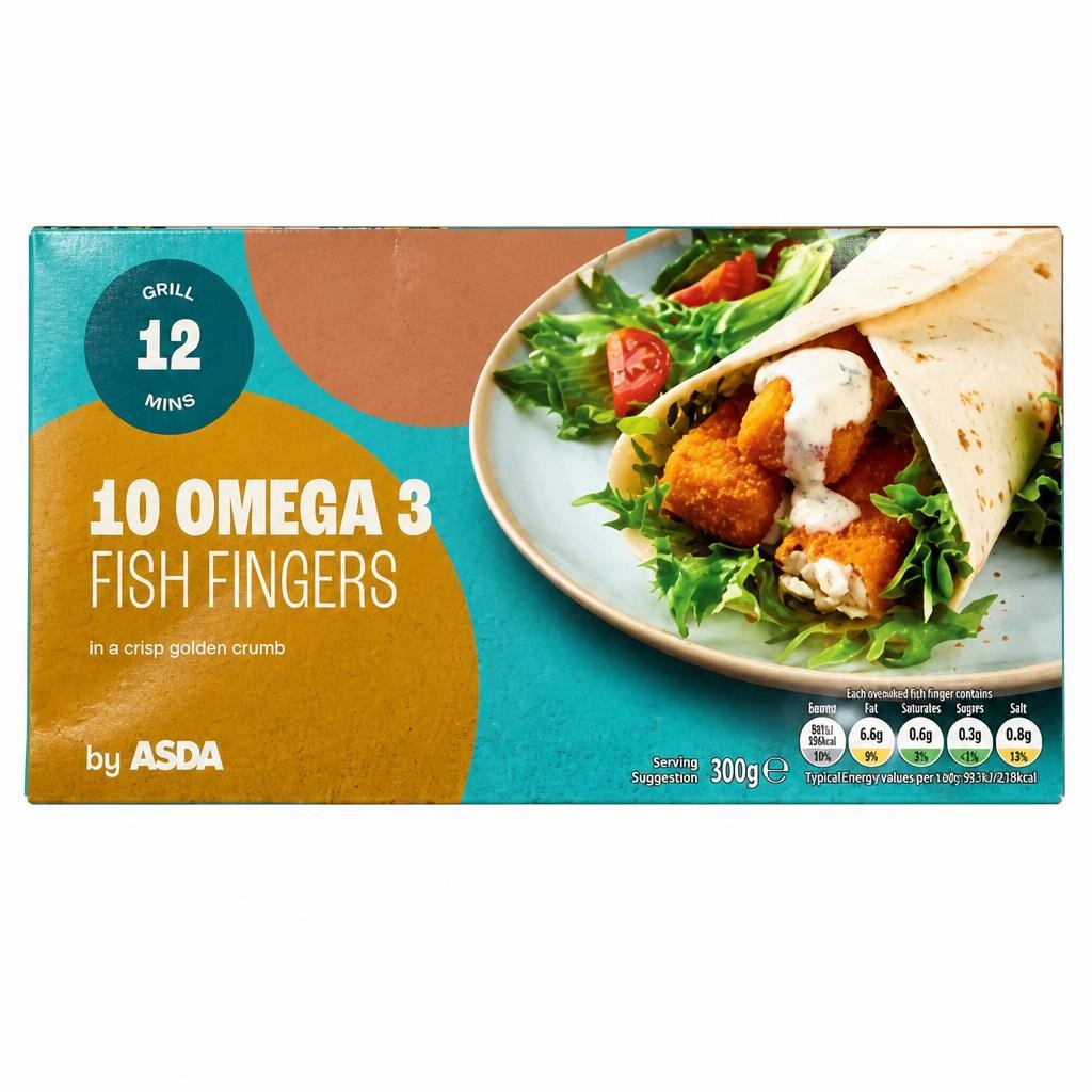 ASDA 10 Omega 3 Fish Fingers 300g