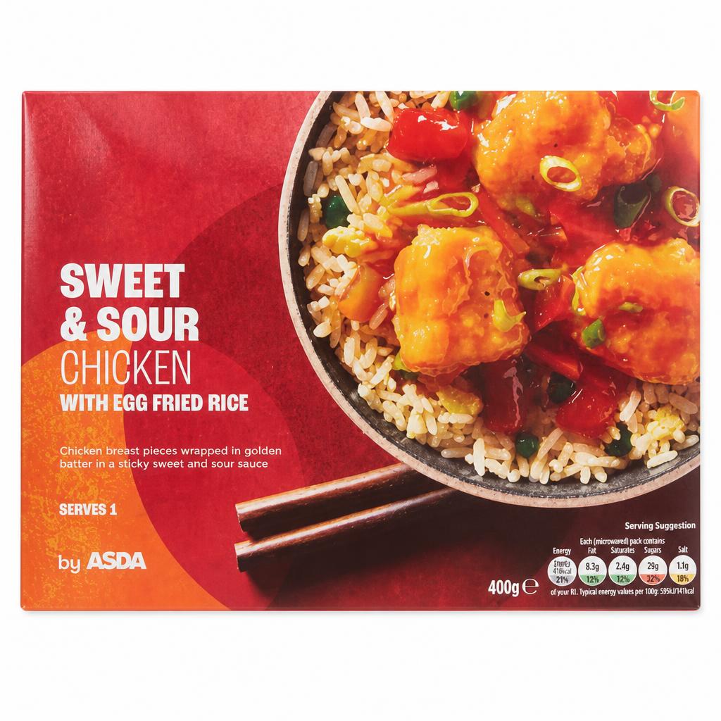 ASDA Sweet & Sour Chicken with Egg Fried Rice 400g