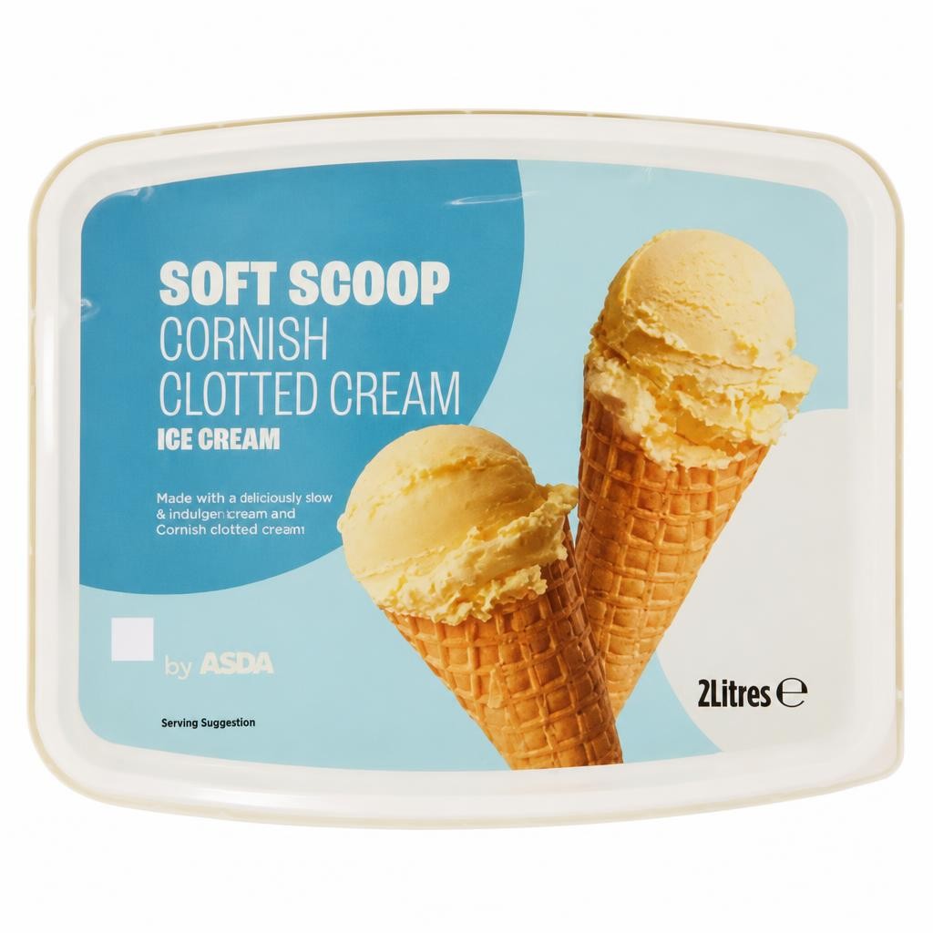 ASDA Soft Scoop Cornish Clotted Cream Ice Cream 2 Litres