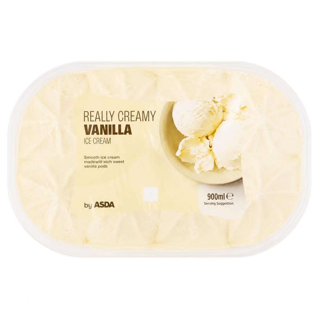ASDA Really Creamy Vanilla Ice Cream 900ml