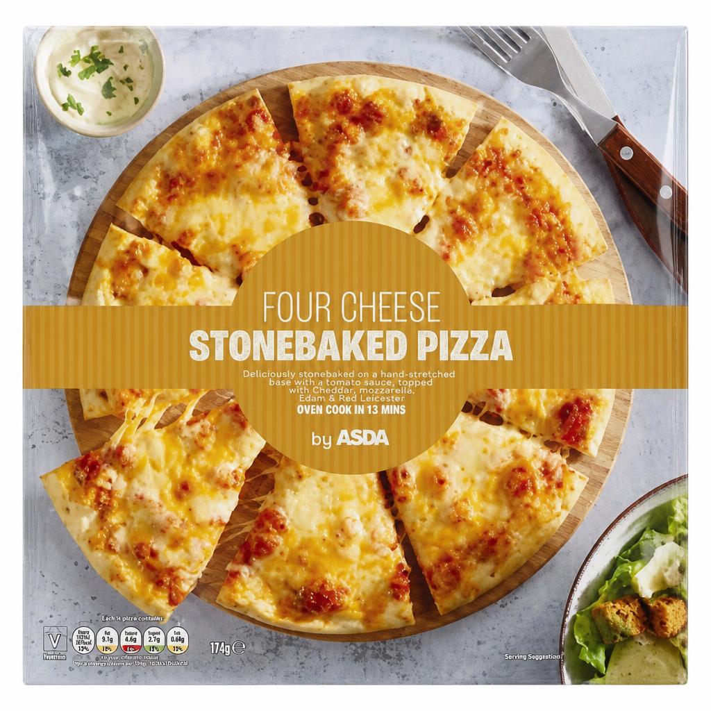 ASDA Four Cheese Stonebaked Pizza 315g