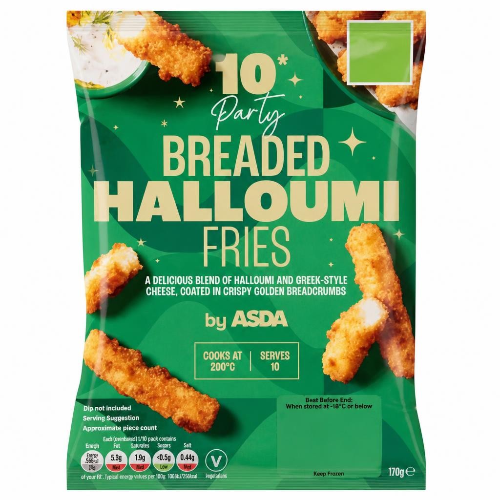 ASDA 10 Party Breaded Halloumi Fries 170g