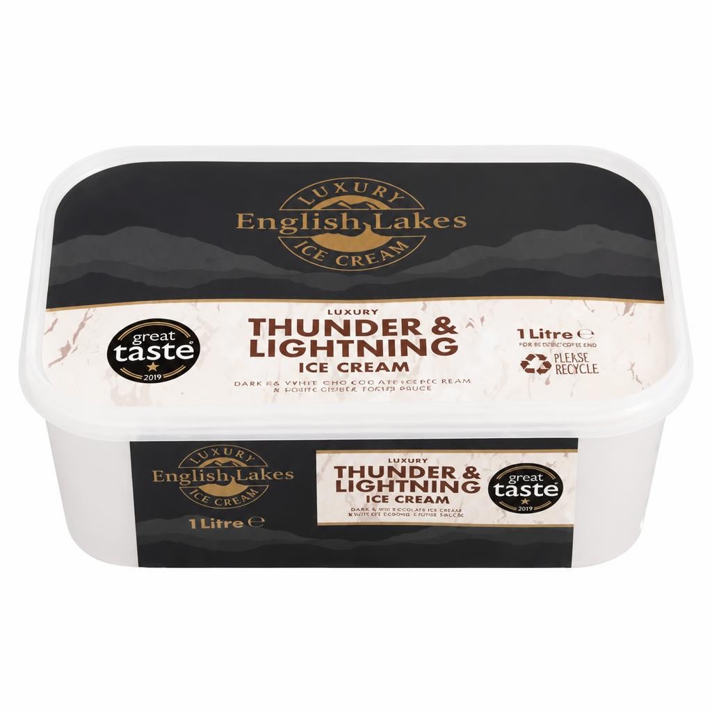 English Lakes Luxury Ice Cream Thunder & Lightning 1 Litre