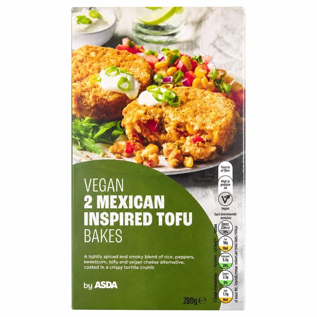 ASDA ASDA 2 Vegan Mexican Inspired Tofu Bakes 280g