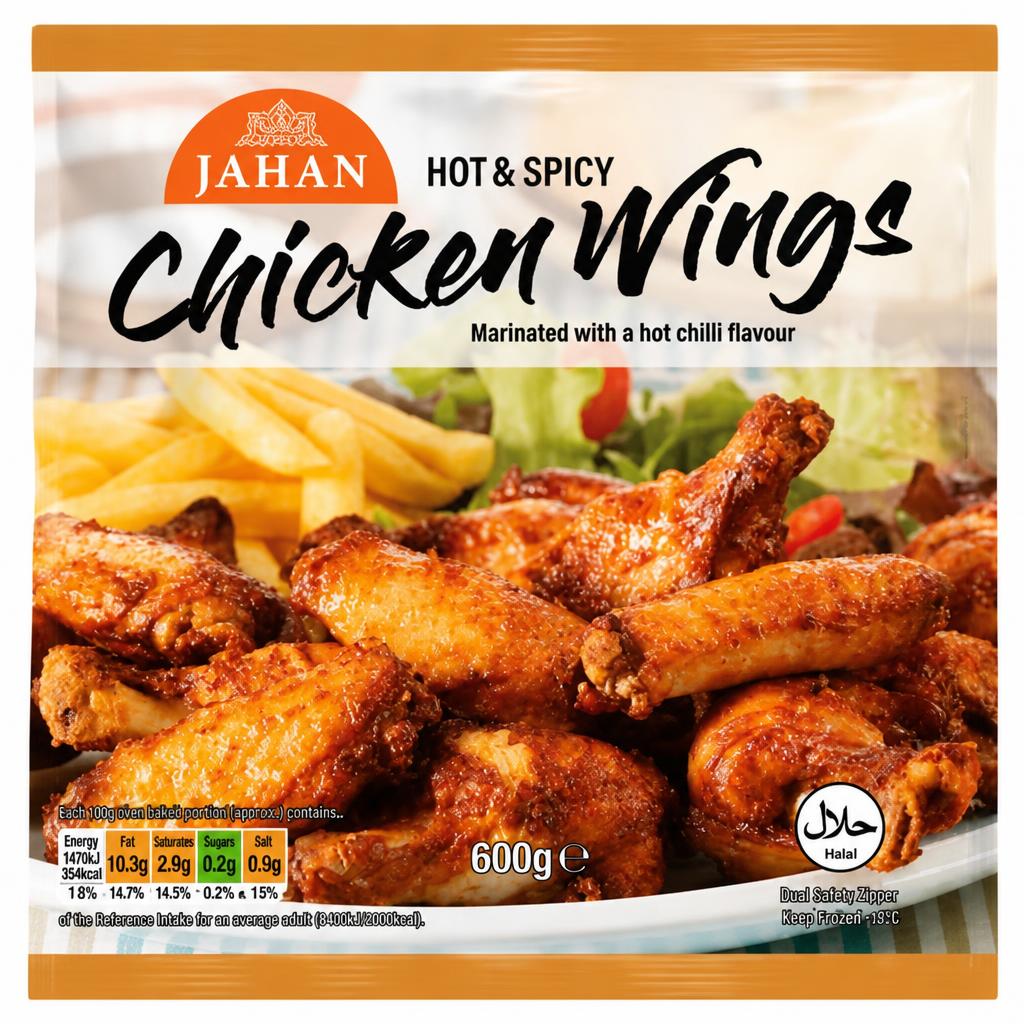 Jahan Hot & Spicy Chicken Wings 600g