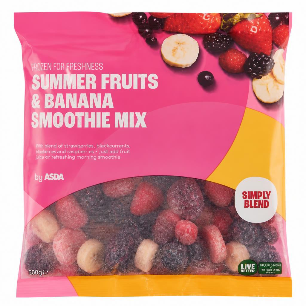 ASDA Summer Fruits & Banana Smoothie Mix 500g
