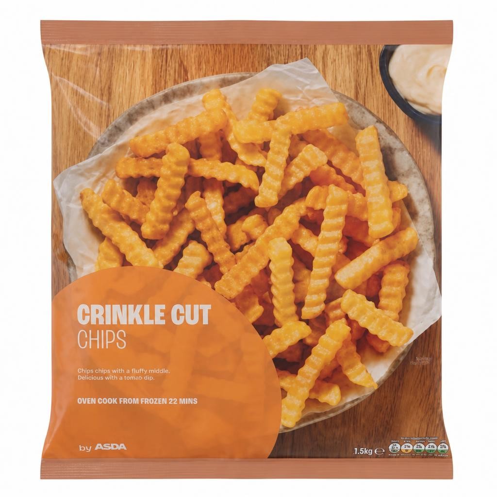 ASDA Crinkle Cut Chips 1.5kg