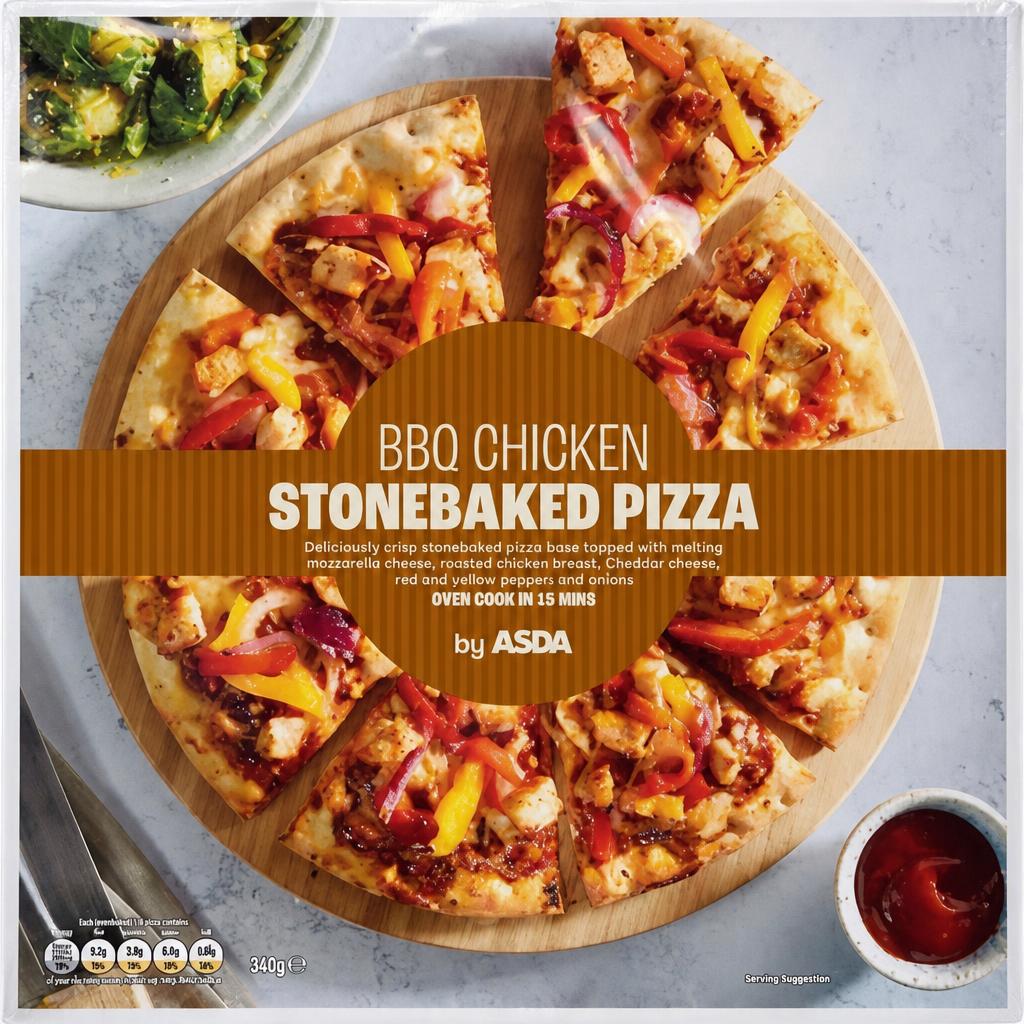 ASDA BBQ Chicken Stonebaked Pizza 340g