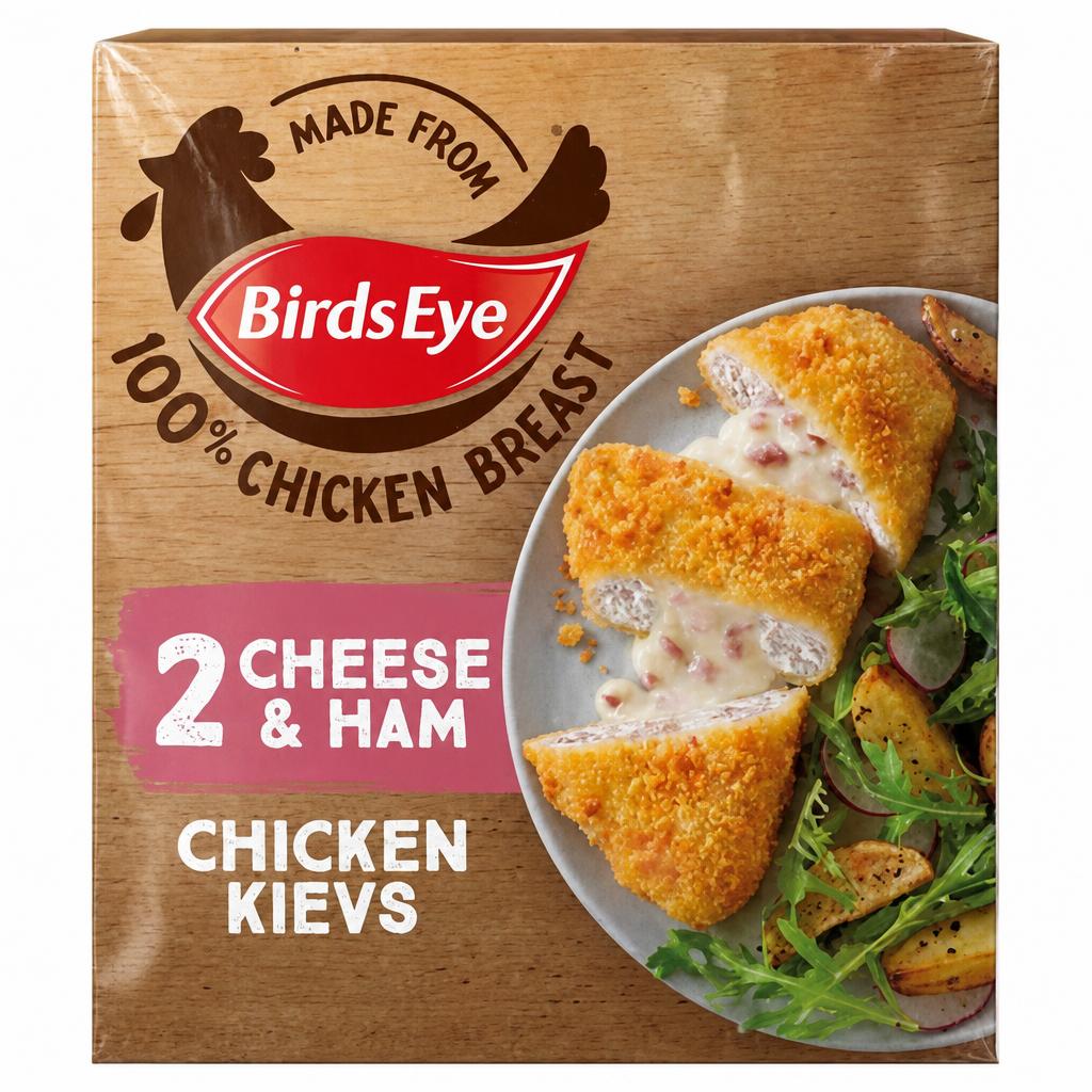 Birds Eye 2 Cheese & Ham Chicken Kievs 204g