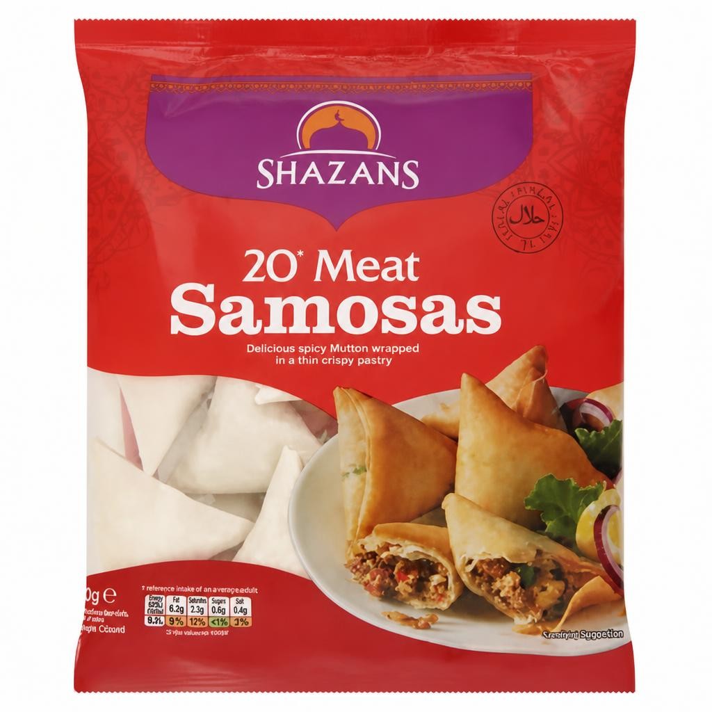 Shazans 20 Meat Samosas 650g