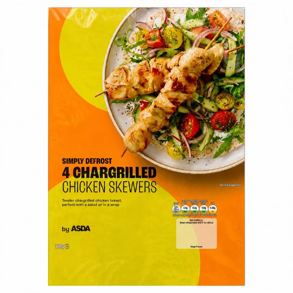 ASDA ASDA 4 Chargrilled Chicken Skewers 340g