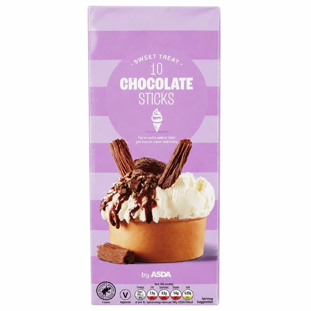 ASDA 10 Chocolate Sticks 75g