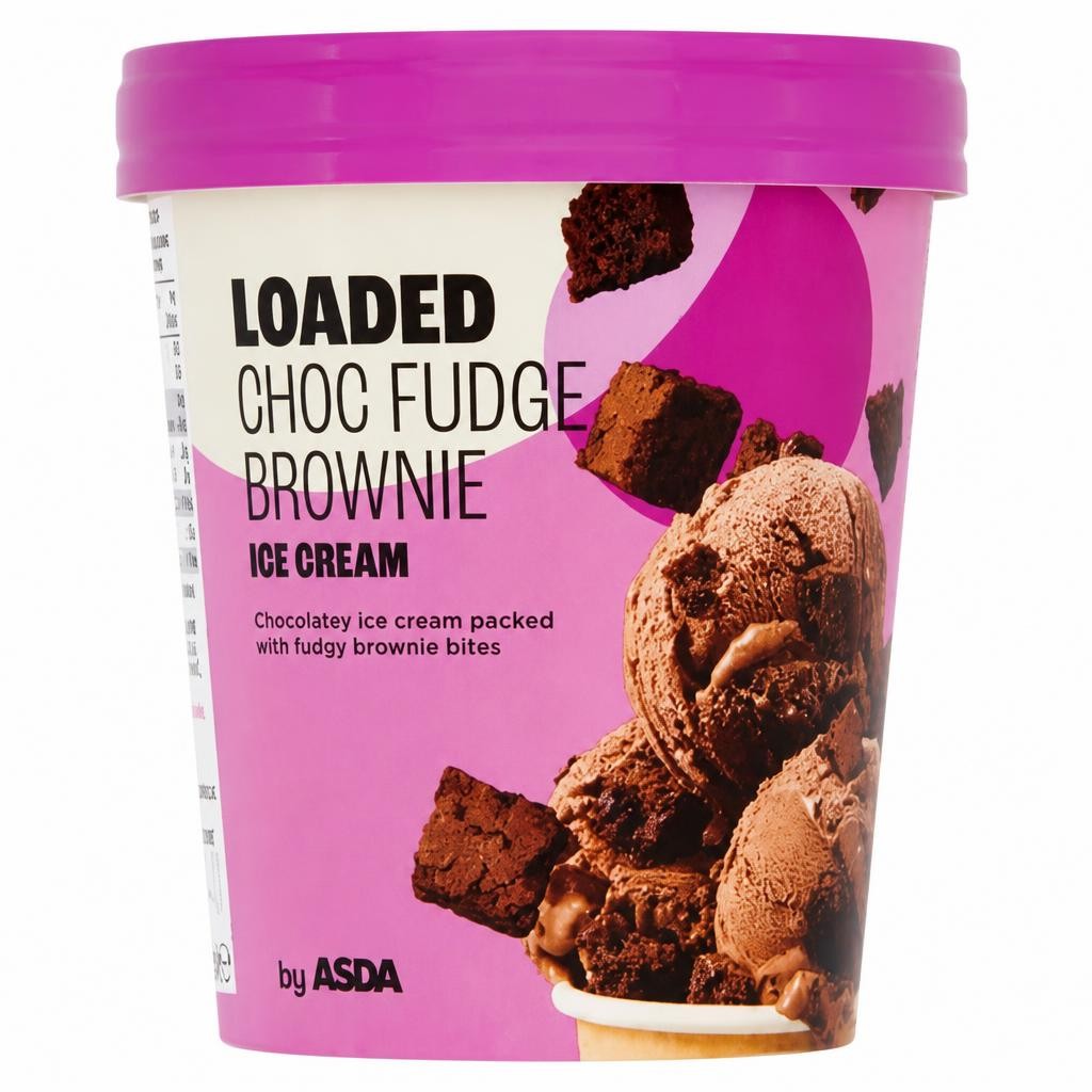 ASDA Loaded Choc Fudge Brownie Ice Cream 480ml