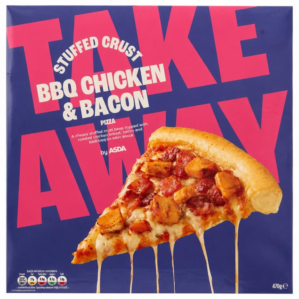 ASDA Stuffed Crust BBQ Chicken & Bacon Pizza 470g