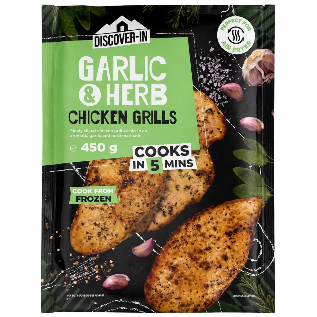 Discover-In Garlic & Herb Chicken Grills 450g