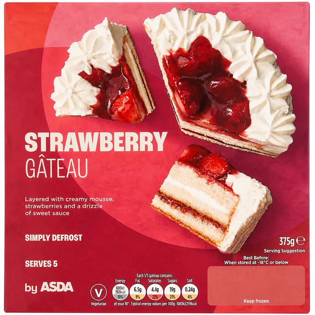 ASDA Strawberry Gâteau 375g