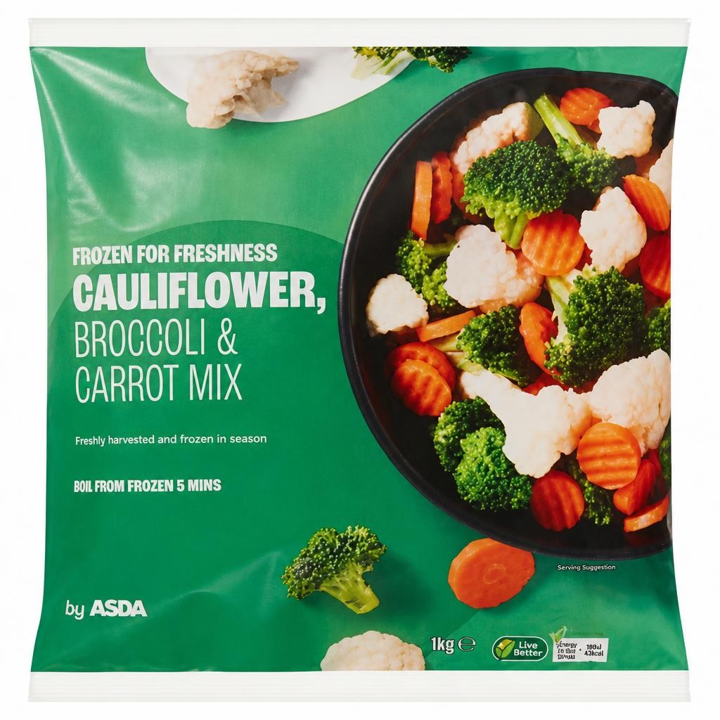 ASDA Cauliflower, Broccoli & Carrot Mix 1kg
