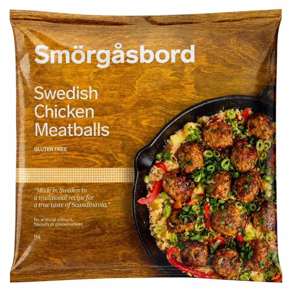 Smorgasbord Swedish Chicken Meatballs 1kg