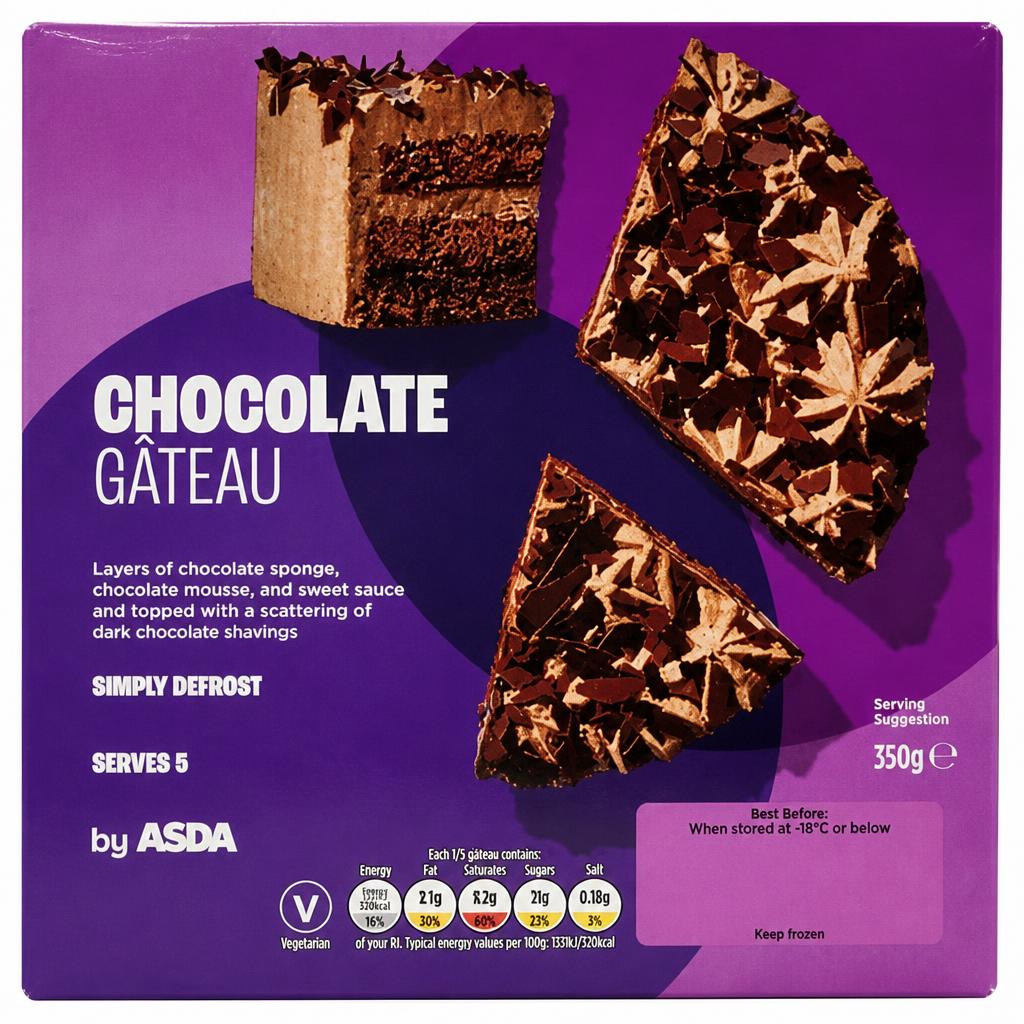 ASDA Chocolate Gâteau 350g