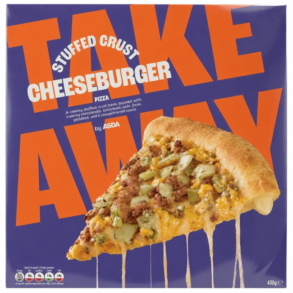 ASDA Take Away Stuffed Crust Cheeseburger Pizza 480g
