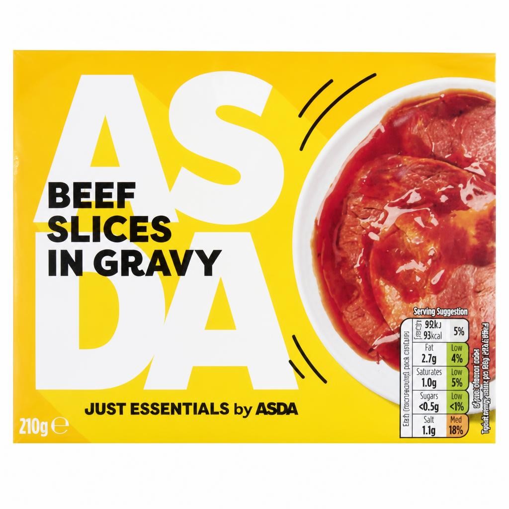 JUST ESSENTIALS by ASDA Just Essentials by  Beef Slices in Gravy 210g