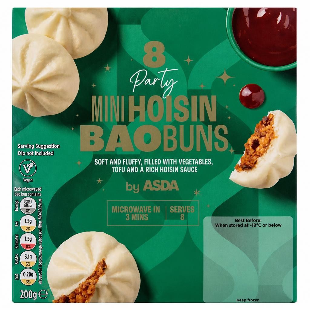 ASDA Party 8 Mini Hoisin Bao Buns 200g