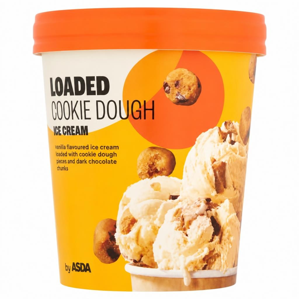 ASDA Loaded Cookie Dough Ice Cream 480ml