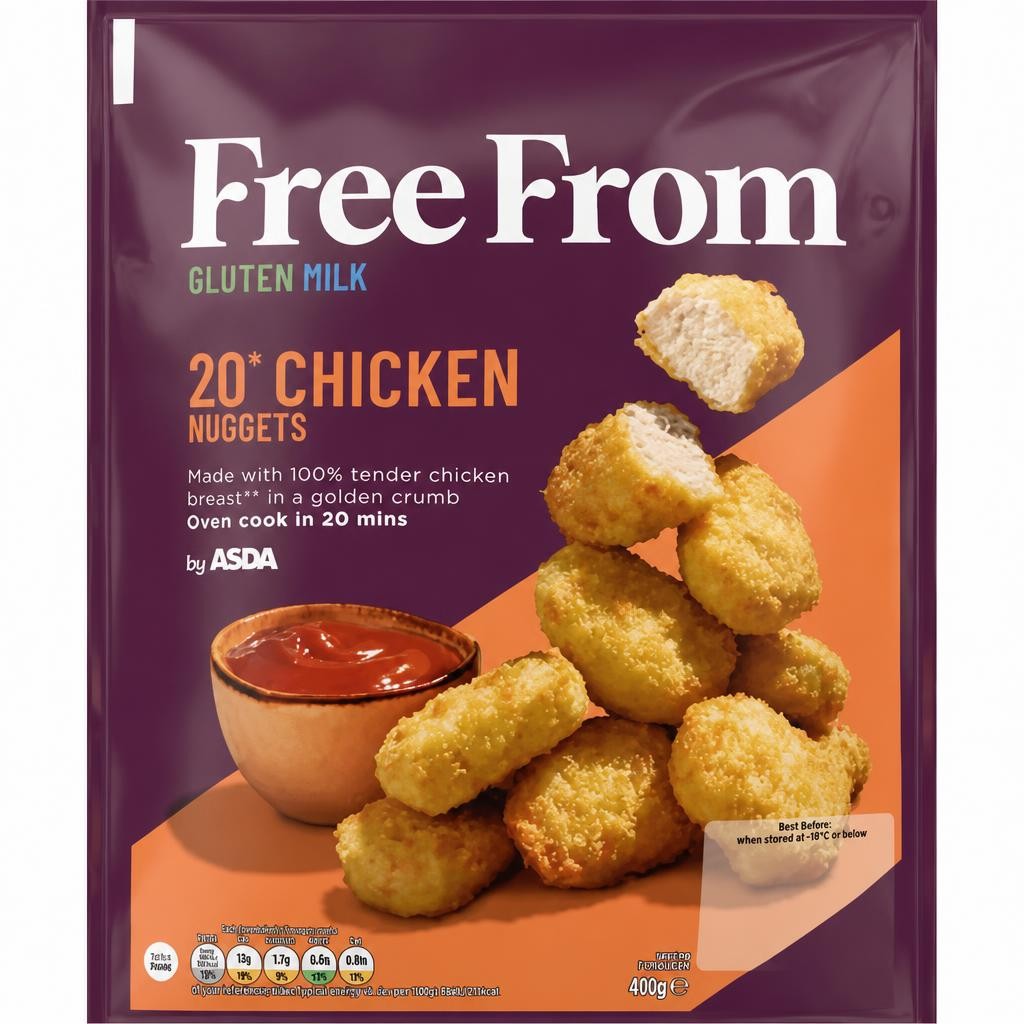Free From by Asda Free From by  20 Chicken Nuggets 400g