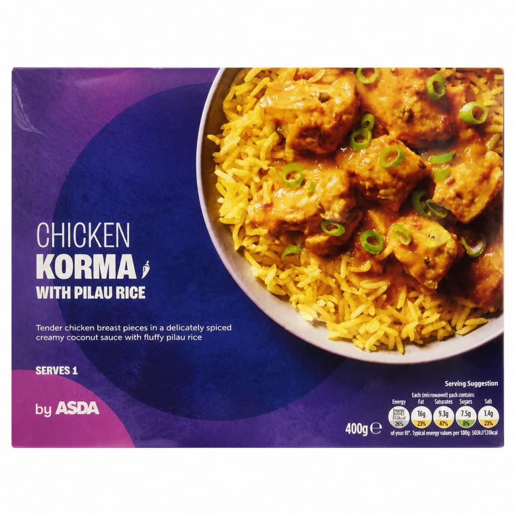 ASDA Chicken Korma with Pilau Rice 400g