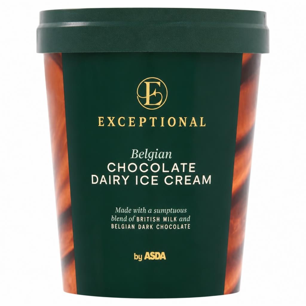 Exceptional by ASDA Belgian Chocolate Dairy Ice Cream 500ml