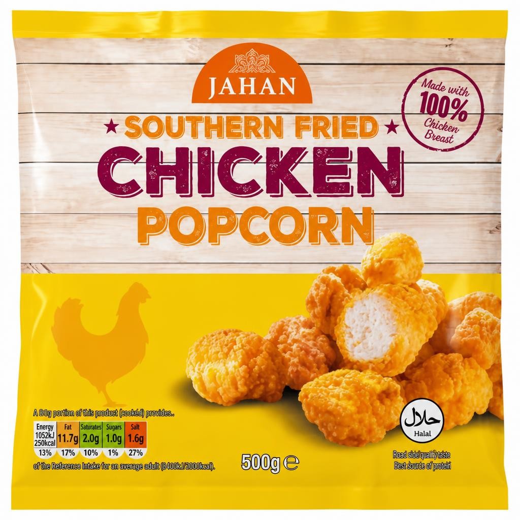 Jahan Southern Fried Chicken Popcorn 500g