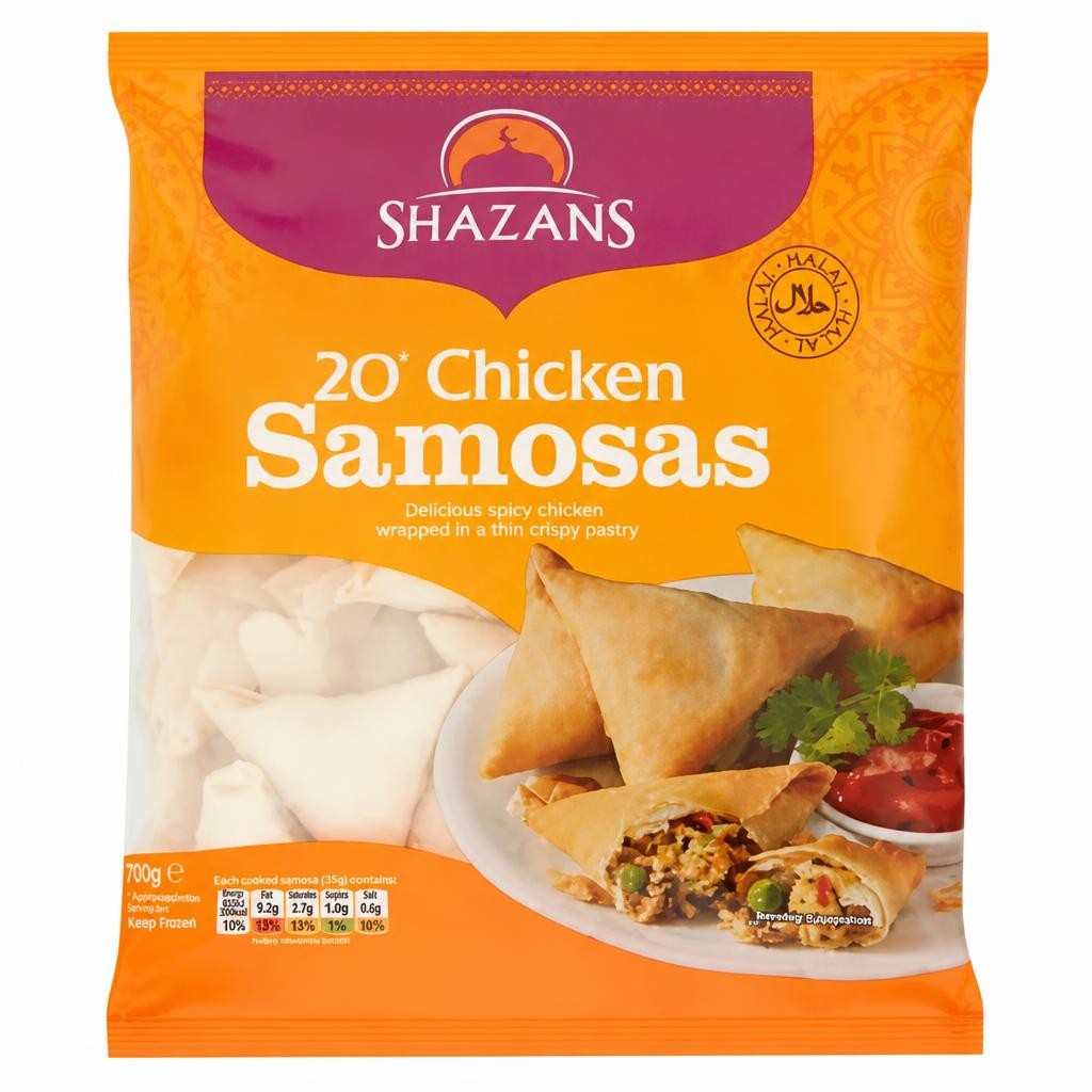 Shazans 20 Chicken Samosas 650g