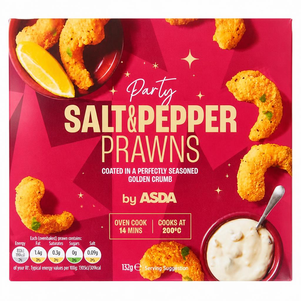 ASDA Party Salt & Pepper Prawns 132g