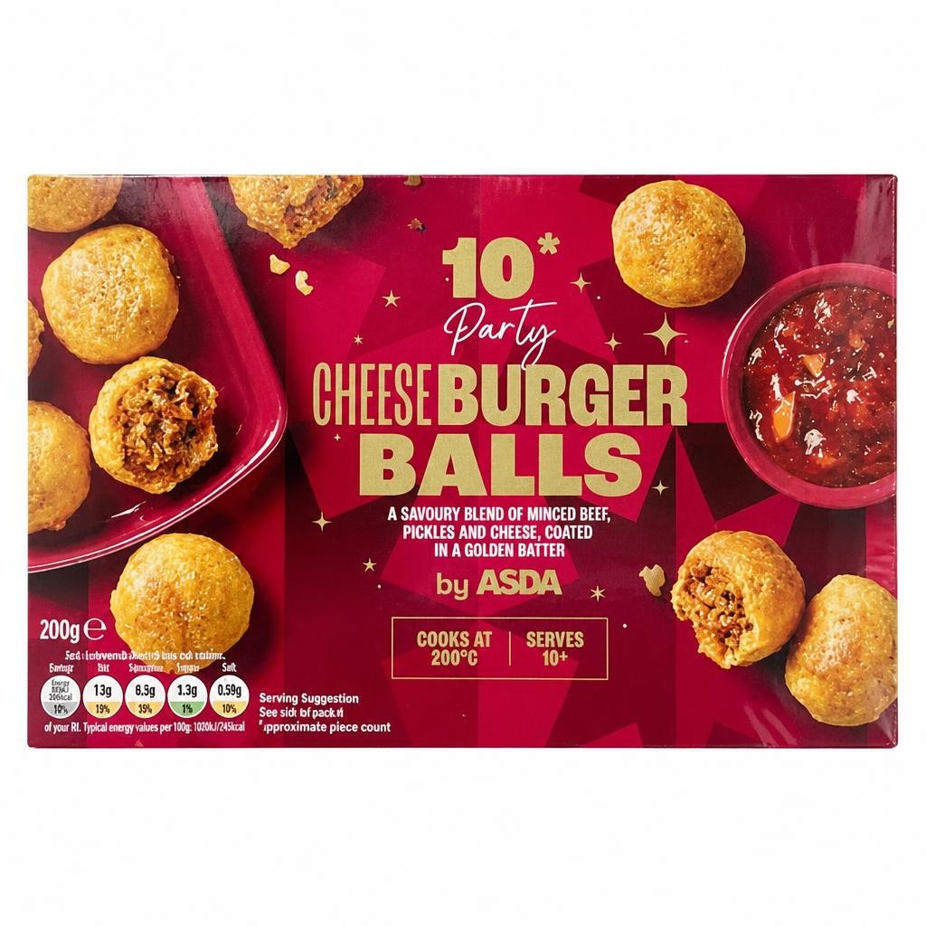 ASDA 10 Party Cheese Burger Balls 200g