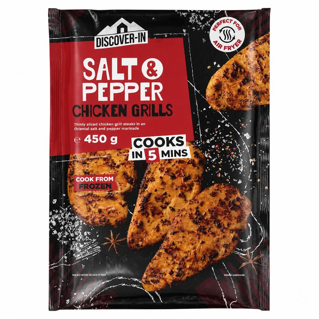 Discover-In Salt & Pepper Chicken Grills 450g