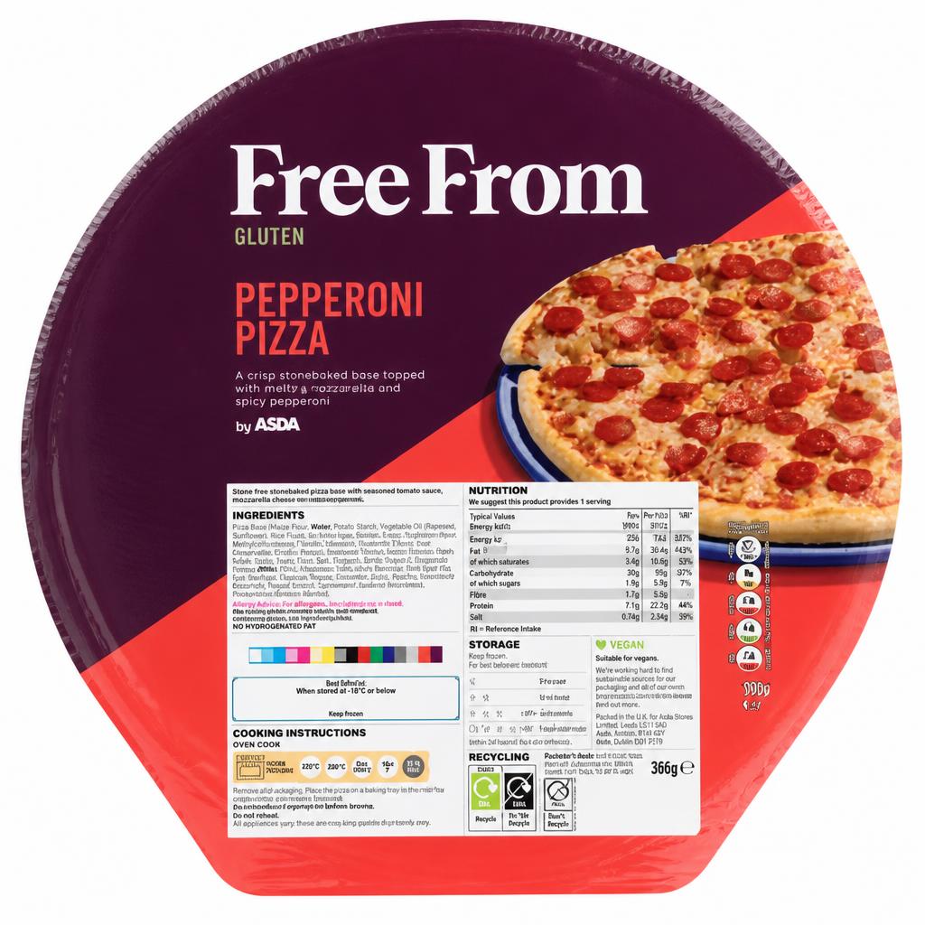 ASDA Free From Free From by  Pepperoni Pizza 390g