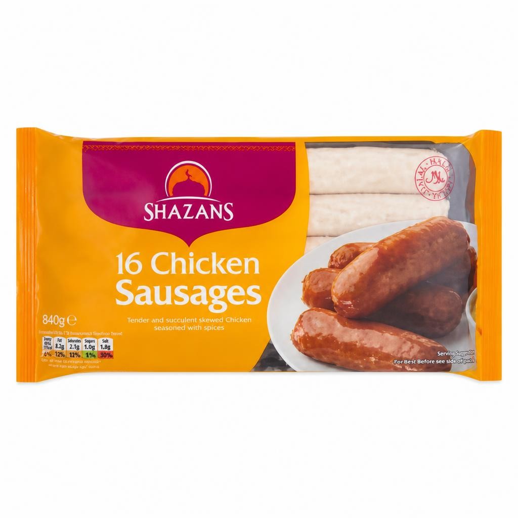Shazans 16 Chicken Sausages 840g