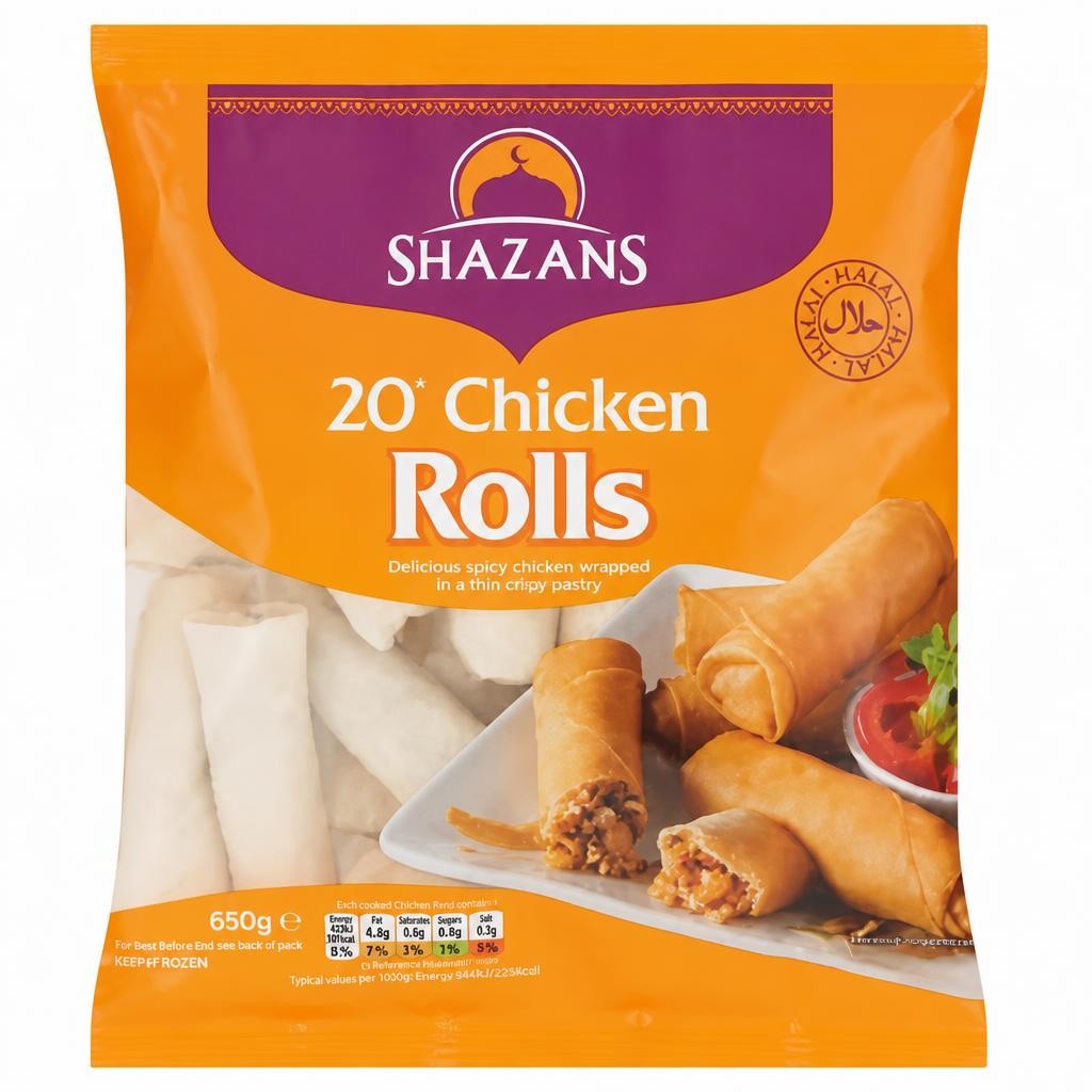 Shazans 20 Chicken Rolls 650g