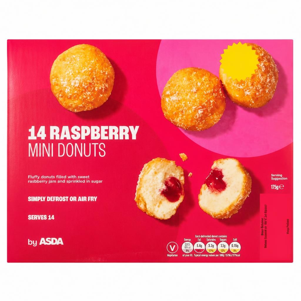 ASDA 14 Raspberry Mini Donuts 175g