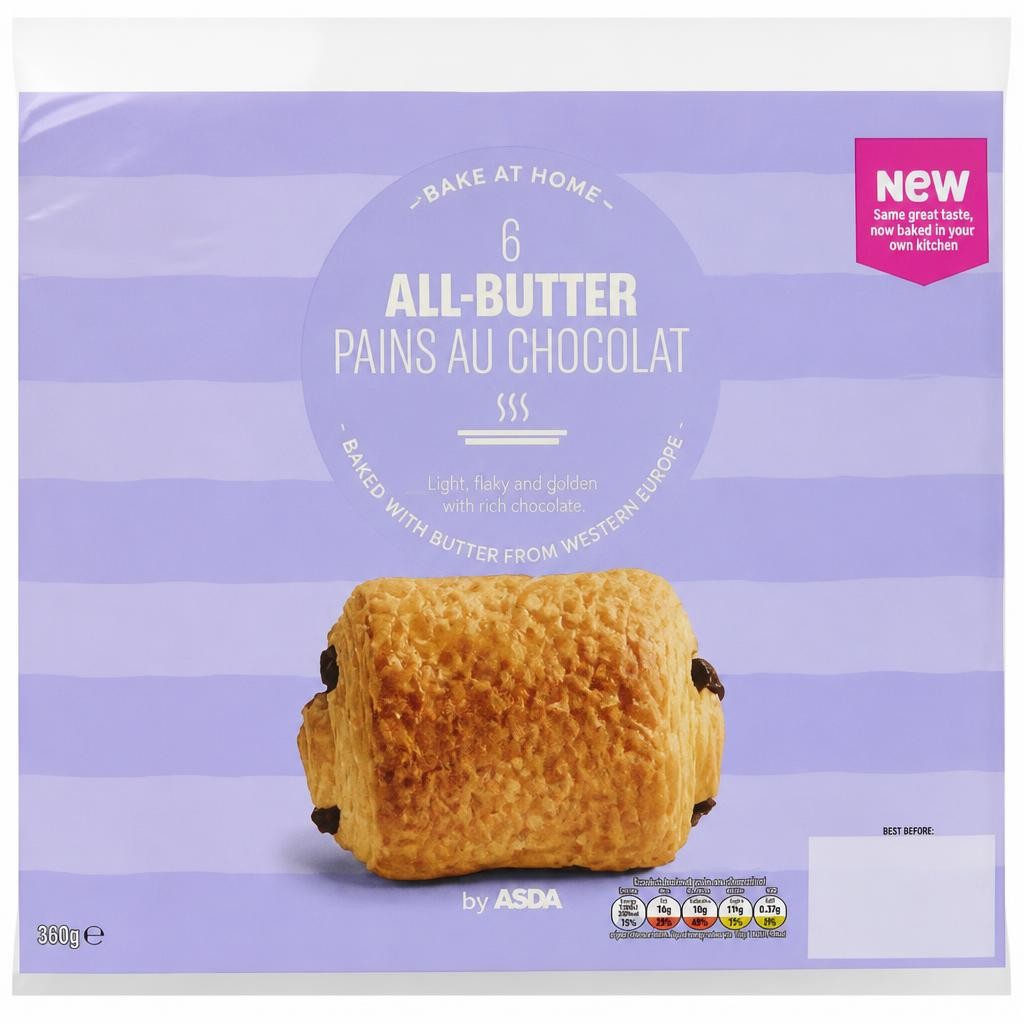 ASDA 6 All-Butter Pains Au Chocolat 420g