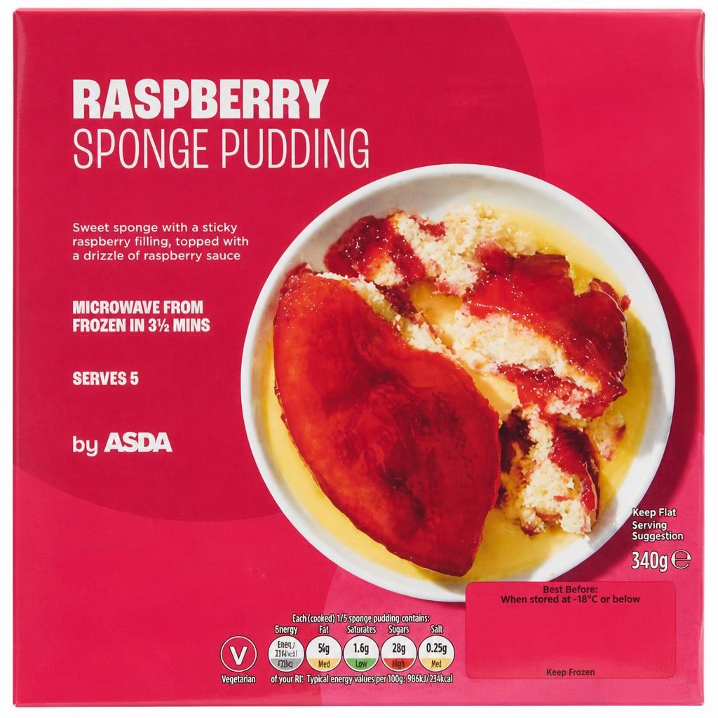 ASDA Raspberry Sponge Pudding 340g