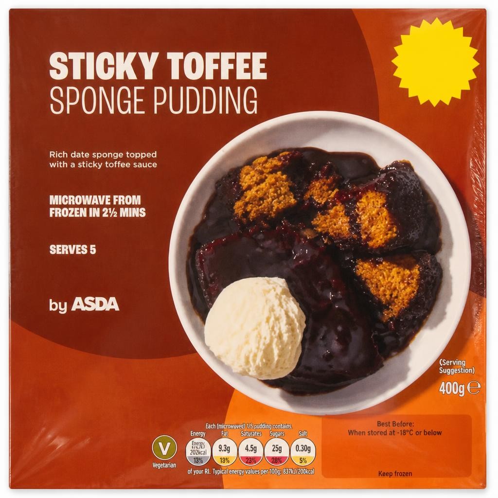 ASDA Sticky Toffee Sponge Pudding 400g
