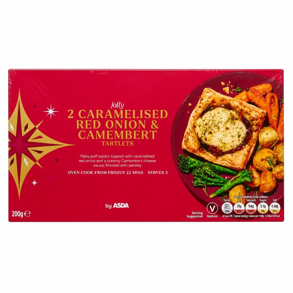 ASDA 2 Jolly Caramelised Red Onion & Camembert Tartlets 200g