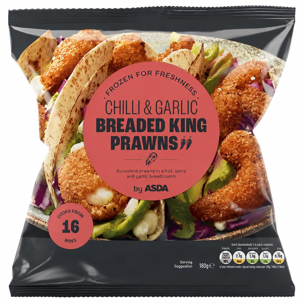 ASDA Chilli & Garlic Breaded King Prawns 180g