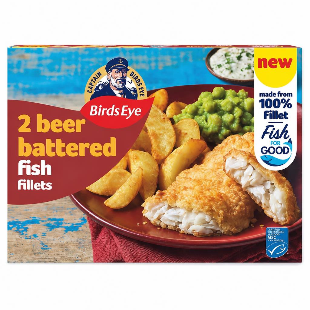 Birds Eye 2 Beer Battered Fish Fillets 240g