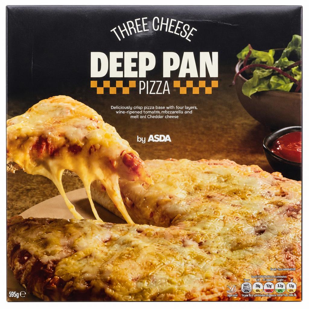 ASDA Three Cheese Deep Pan Pizza 385g