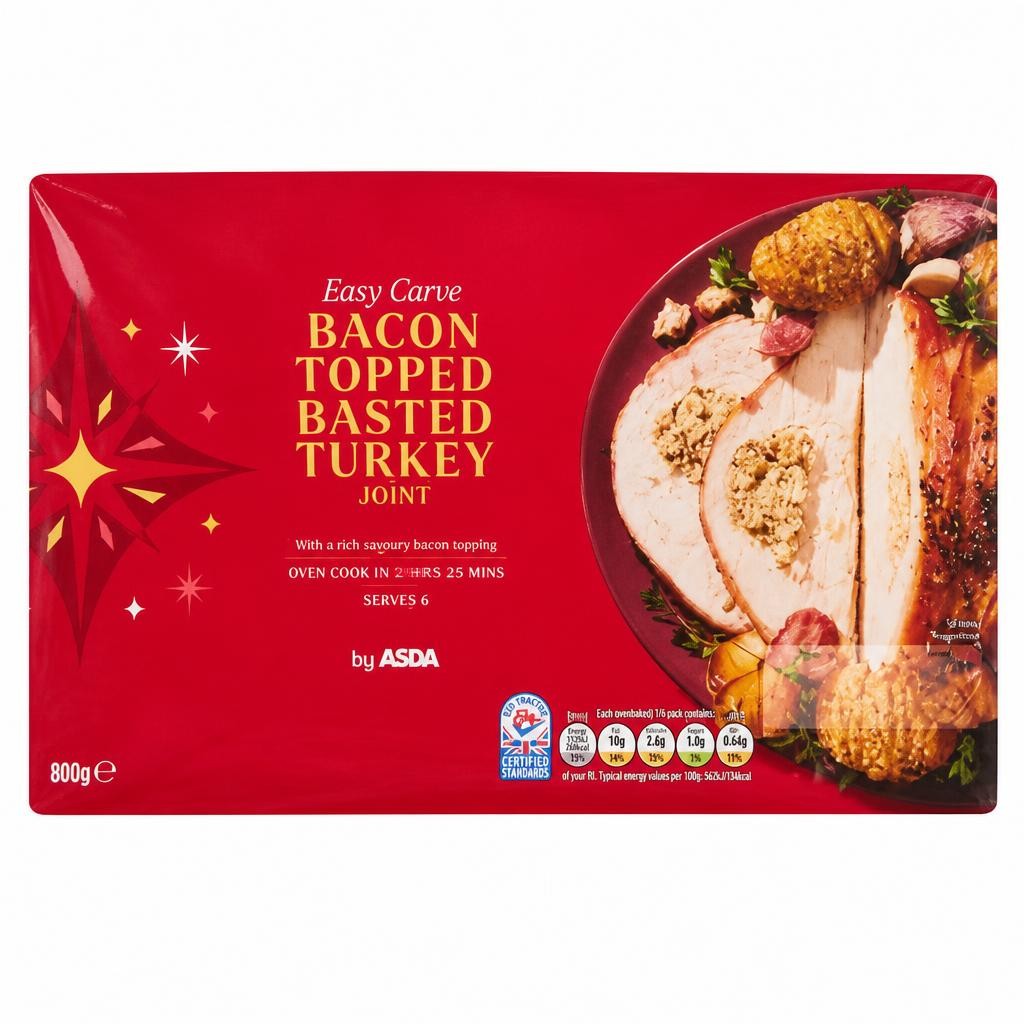 ASDA Bacon Topped Basted Turkey Joint 800g