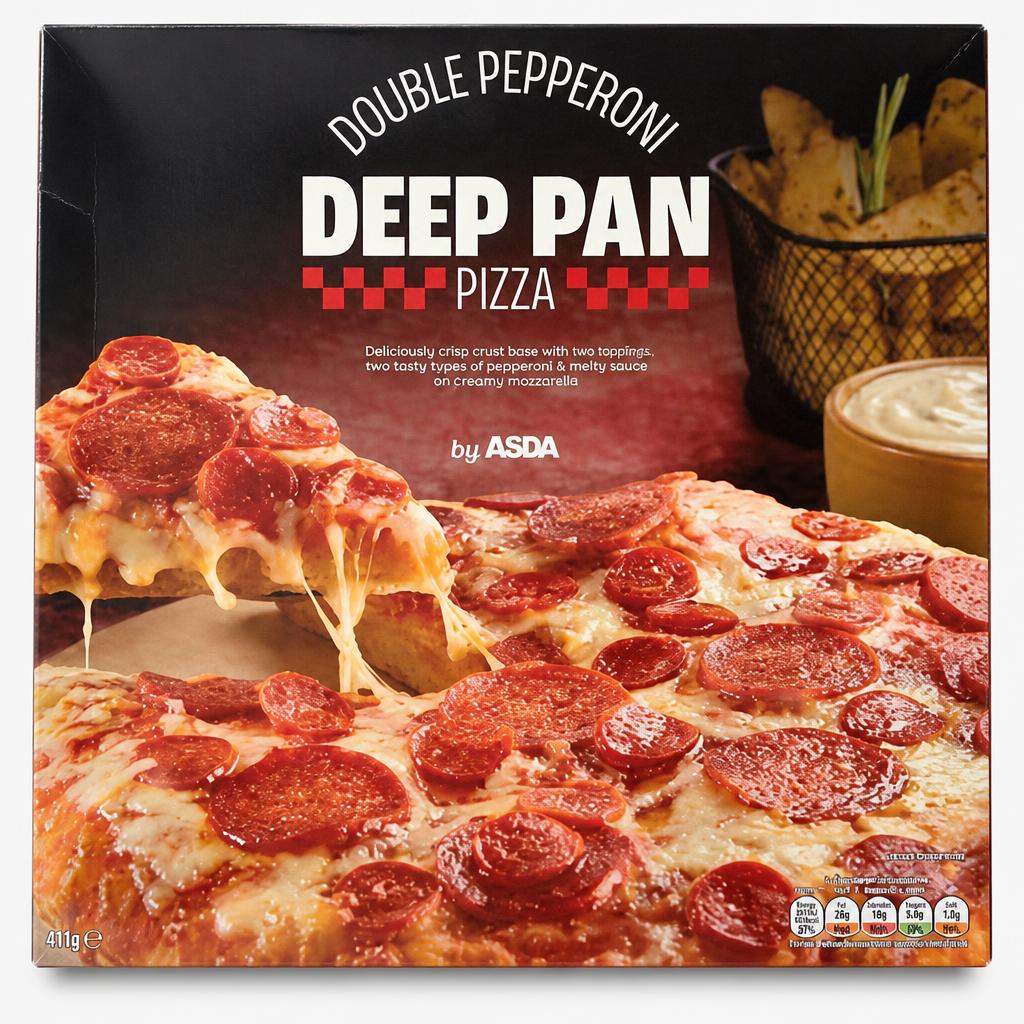 ASDA Double Pepperoni Deep Pan Pizza 401g